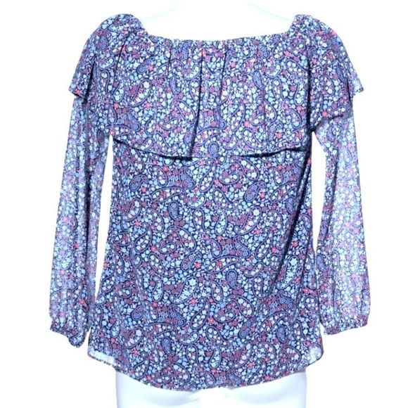 MICHAEL KORS Floral Paisley Ruffle Blouse - Picture 3 of 12